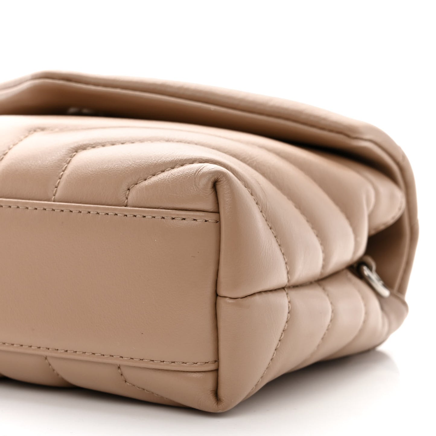 Calfskin Y Quilted Monogram Toy Loulou Crossbody Bag Dark Beige