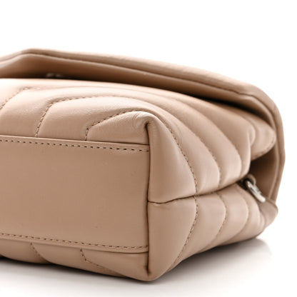 Saint Laurent Calfskin Y Quilted Monogram Toy Loulou Crossbody Bag Dark Beige 10 of 16