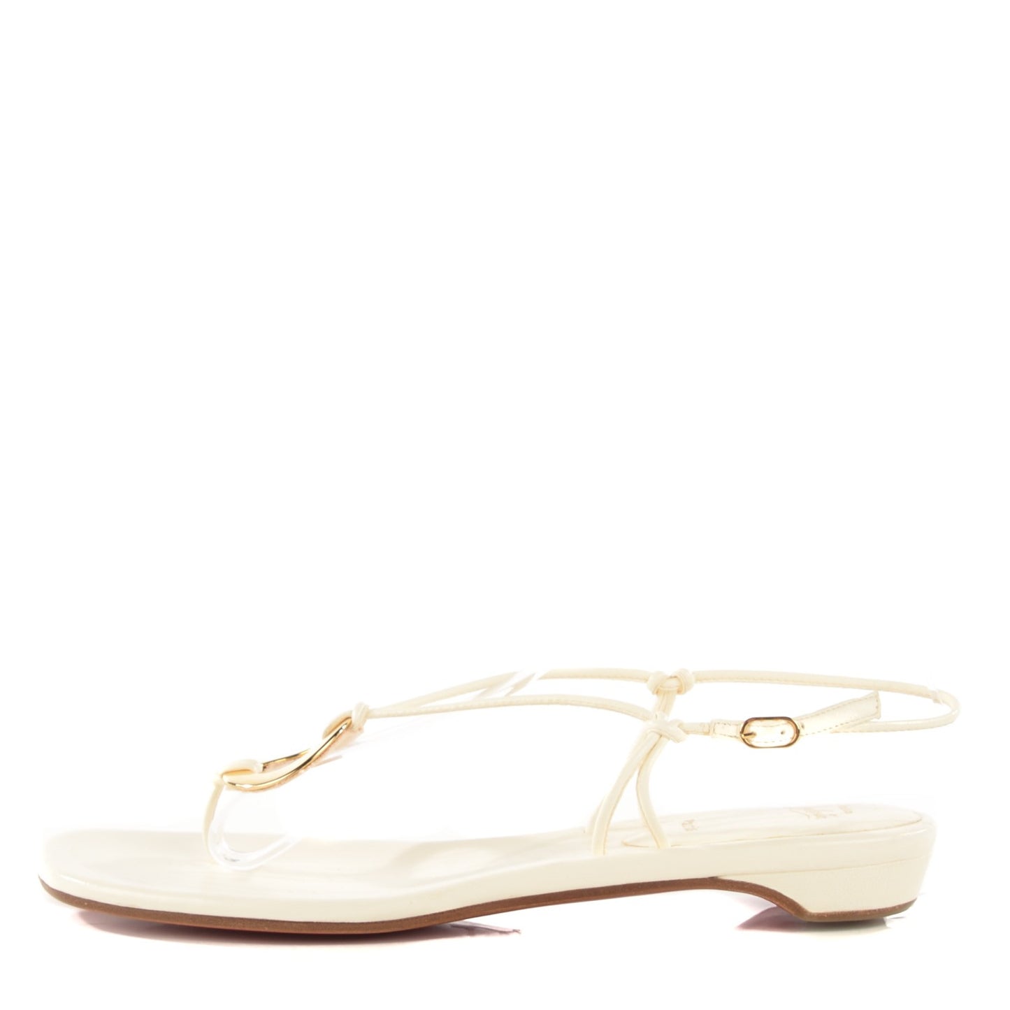 Nappa Flat Sandals 39 Off White