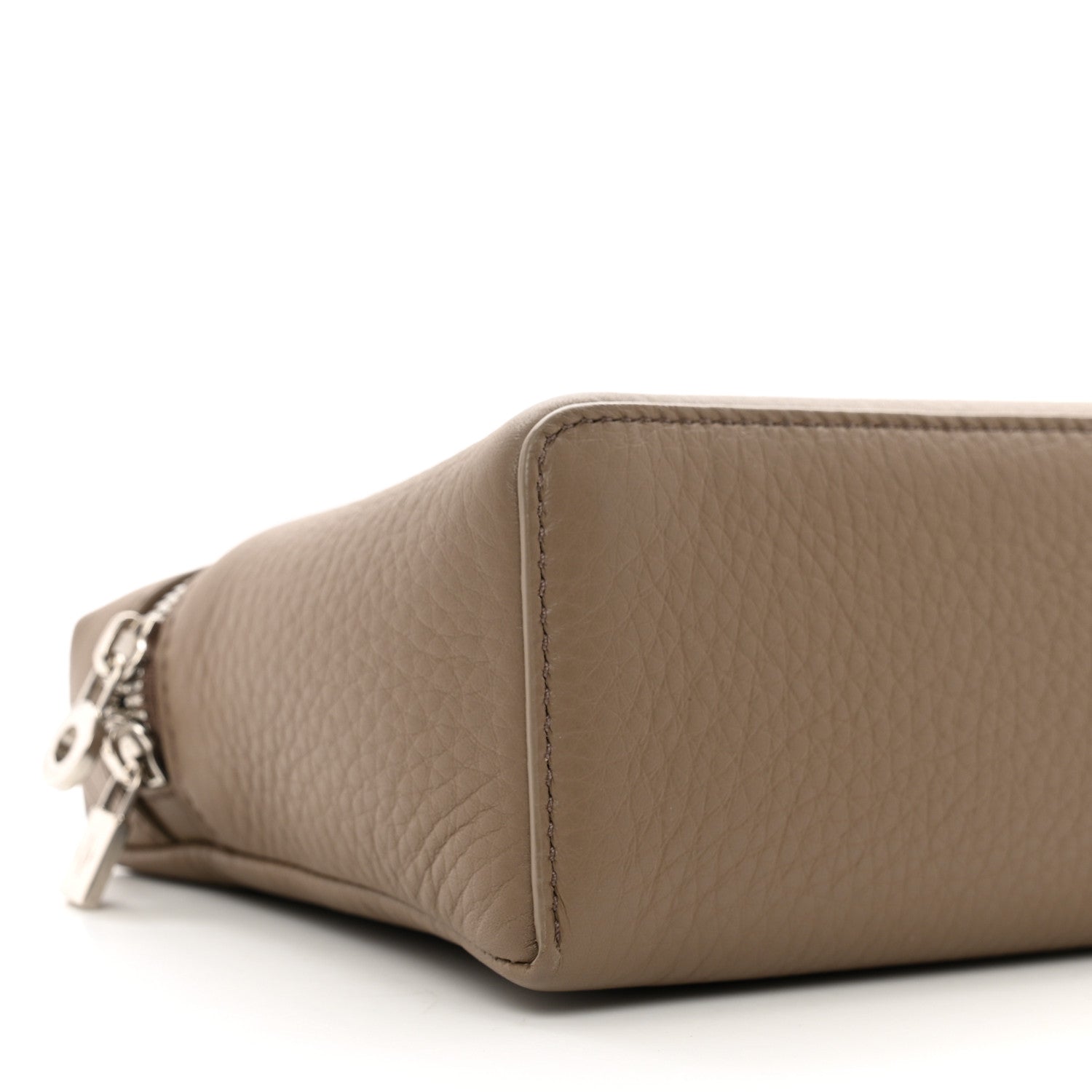 Loro Piana Grained Calfskin L19 Extra Pocket Pouch Warm Mastic 8 of 9