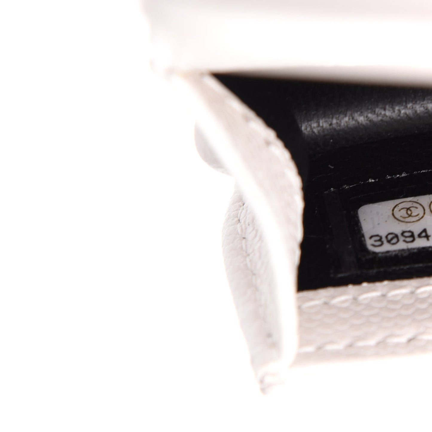 Caviar Quilted Airpods Pro Holder Belt White