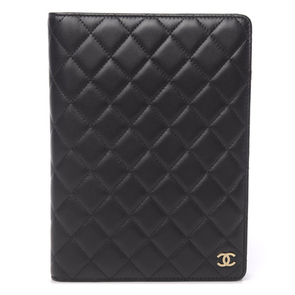 Chanel Lambskin Quilted Large Agenda Cover Black 1 of 8