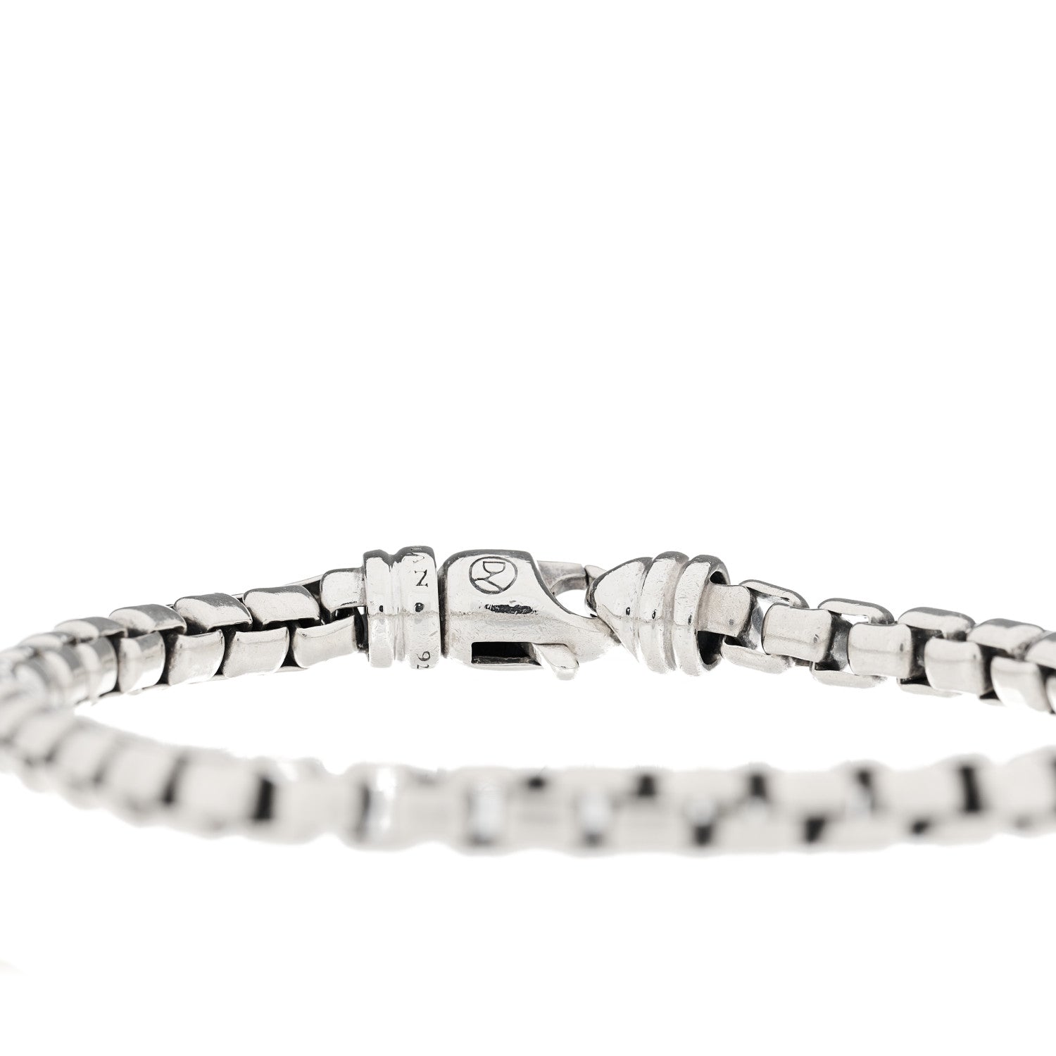David Yurman Sterling Silver 5mm Box Chain Bracelet 2 of 8