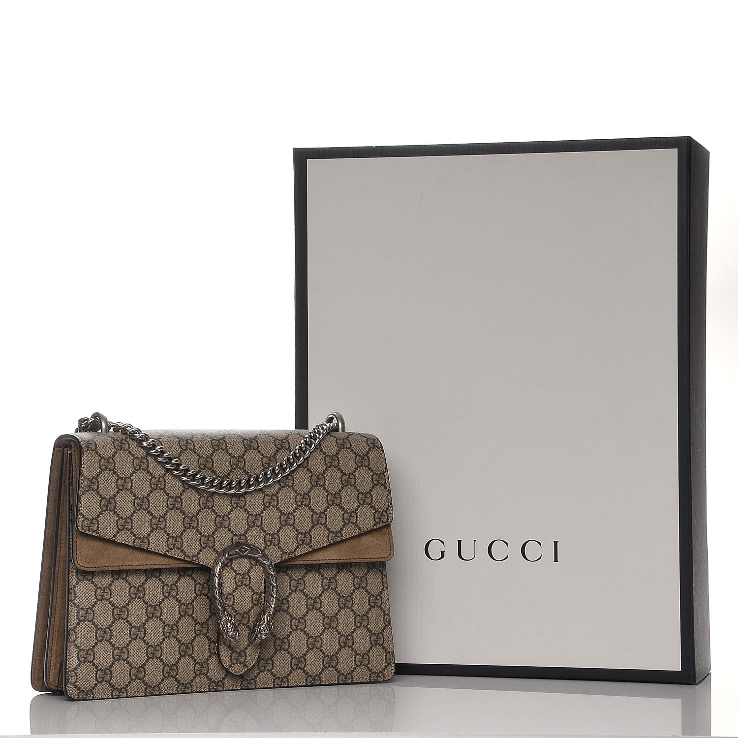 Gucci GG Supreme Monogram Medium Dionysus Shoulder Bag Taupe 8 of 8