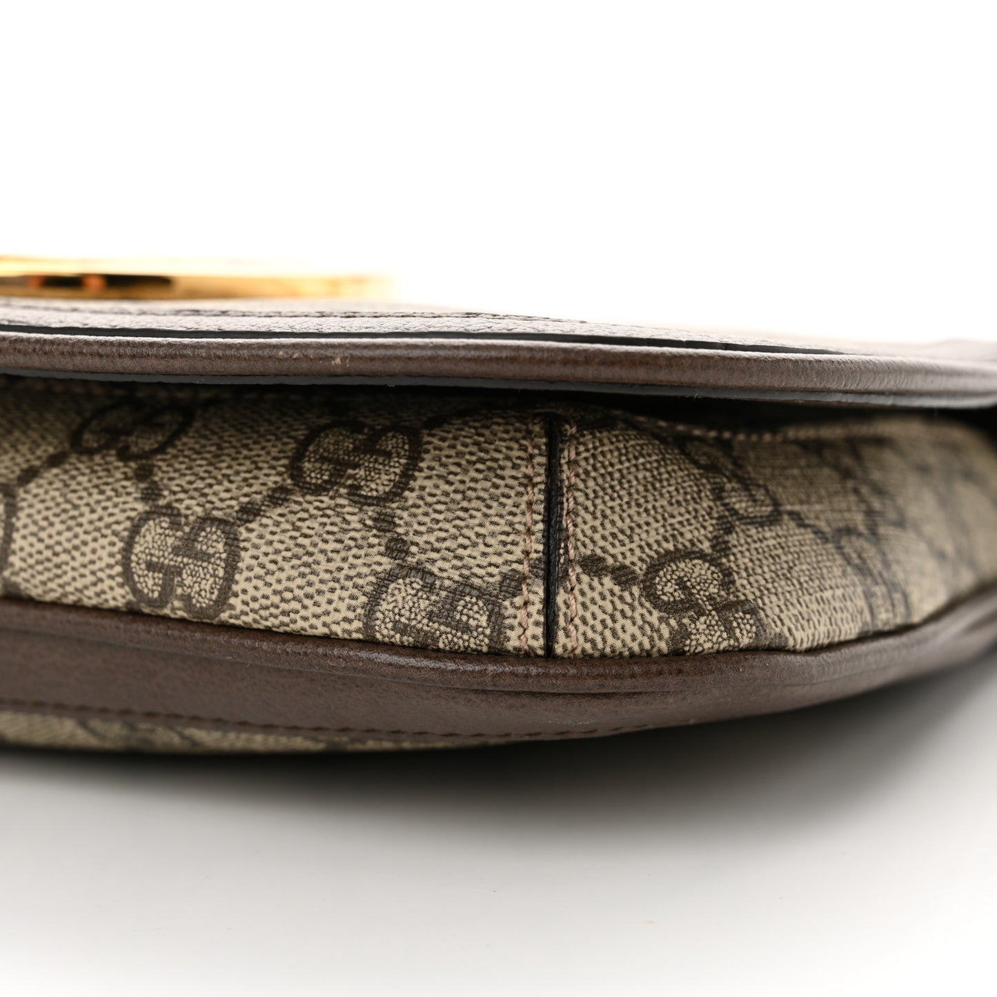 GG Supreme Monogram Textured Dollar Calfskin Blondie Chain Shoulder Flap Bag Beige Ebony New Acero