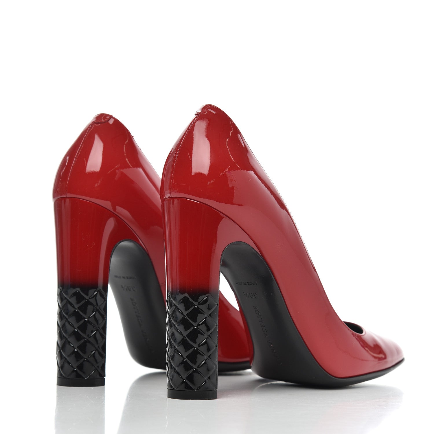 Bottega Veneta Patent Isabella Pumps 39.5 China Red Black 4 of 15
