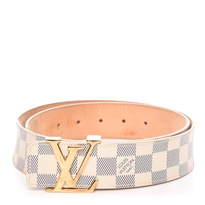 Louis Vuitton Damier Azur LV Initiales Belt 85 34 1 of 11