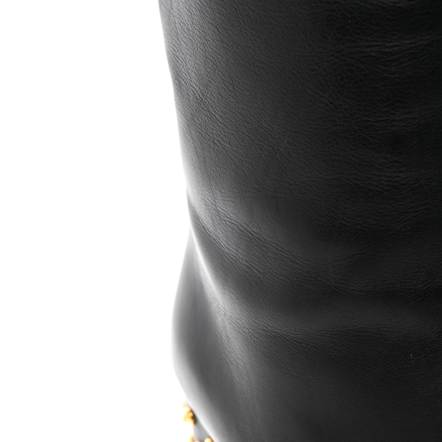 Calfskin Studded Jacquelyne Knee High Boots 37.5 Black