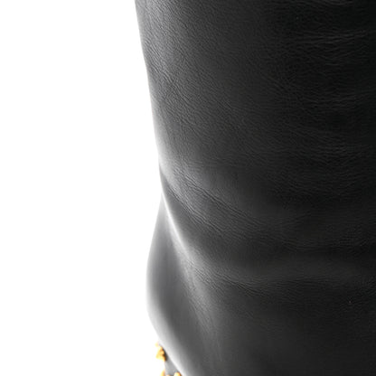 Gucci Calfskin Studded Jacquelyne Knee High Boots 37.5 Black 10 of 17