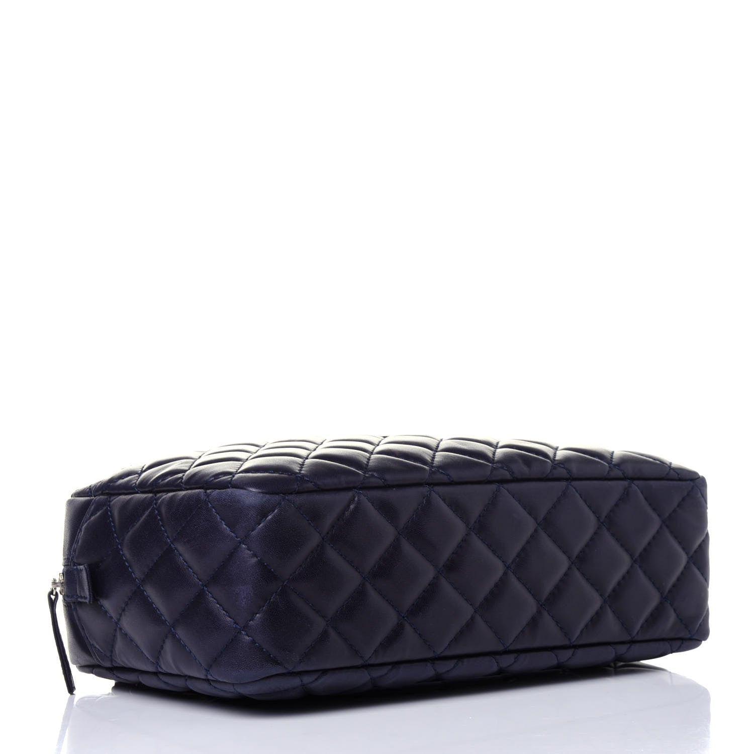 Chanel Lambskin Quilted Medium Camera Case Dark Navy Blue 4 of 11