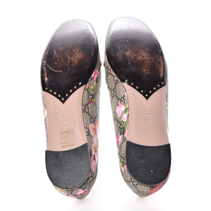 Gucci GG Supreme Monogram Blooms Ballet Flats 38 Beige Multicolor Dry Rose 7 of 14