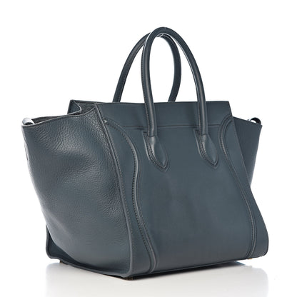 Celine Supple Calfskin Medium Phantom Luggage Blue 3 of 14