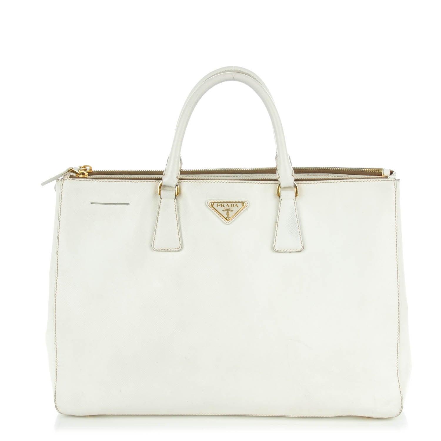 Prada Saffiano Lux Large Galleria Double Zip Tote Talco 1 of 8