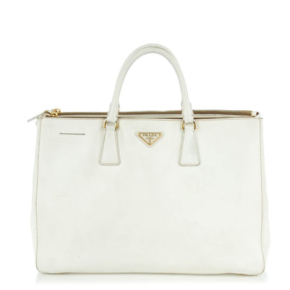 Prada Saffiano Lux Large Galleria Double Zip Tote Talco 1 of 8