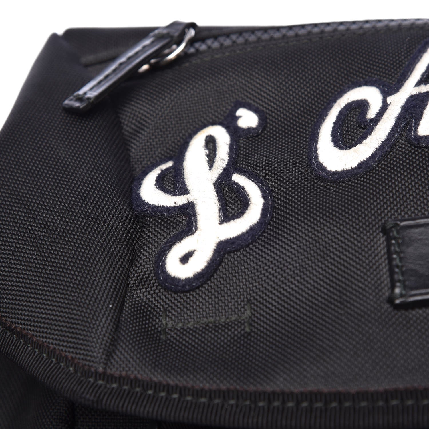 Gucci Techno Canvas Web L'Aveugle Par Amour Embroidered Double Buckle Backpack Black 9 of 10