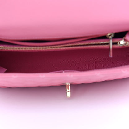 Chanel Caviar Quilted Small Coco Handle Flap Pink 5 of 9