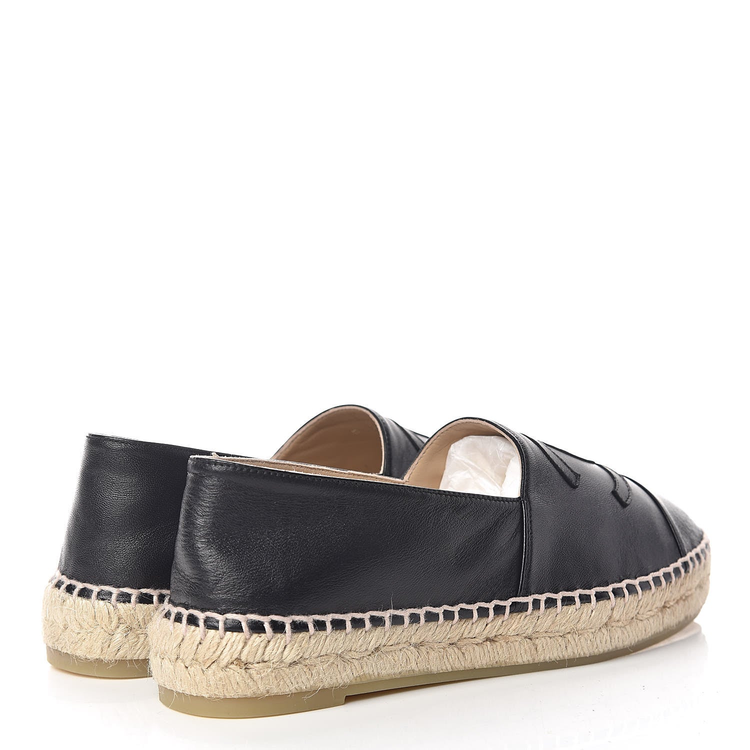 Chanel Lambskin CC Espadrilles 37 Black 4 of 10