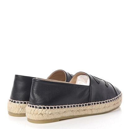 Chanel Lambskin CC Espadrilles 37 Black 4 of 10