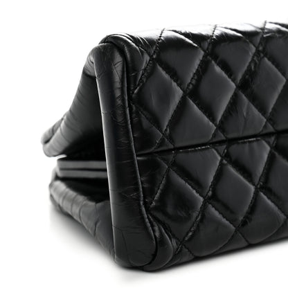 Chanel Glazed Calfskin Quilted Medium Just Mademoiselle Black 9 of 10