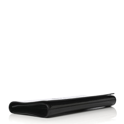 Saint Laurent Textured Patent Monogram Large Belle De Jour Clutch Black 13 of 13