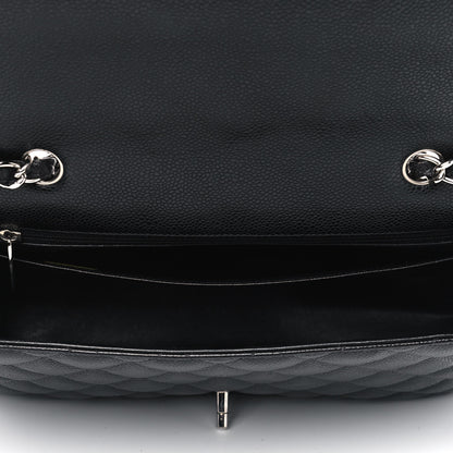 Chanel Caviar Quilted Jumbo Single Flap Black 4 of 5