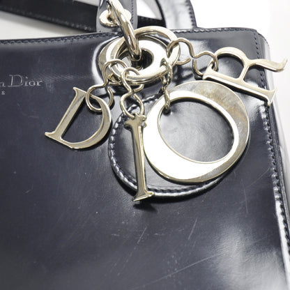 Christian Dior Patent Medium Lady Dior Navy Blue 9 of 12