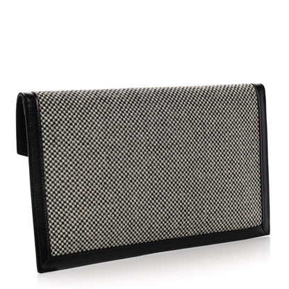 Saint Laurent Canvas Uptown Pouch Black White 3 of 10