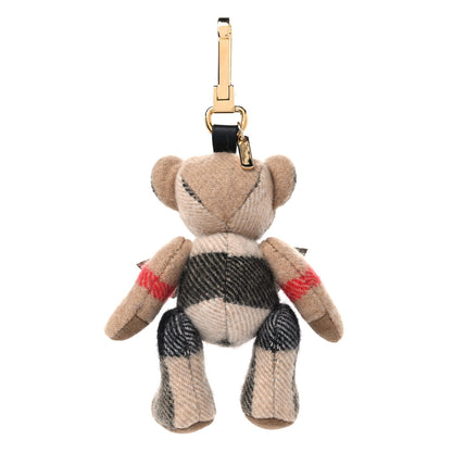 Burberry Cashmere House Check Thomas Bear Bag Charm Camel Gold 3 of 4