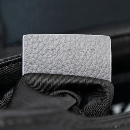 Christian Dior X SACAI Grained Calfskin Technical Fabric Mens Saddle Bag Black 7 of 10