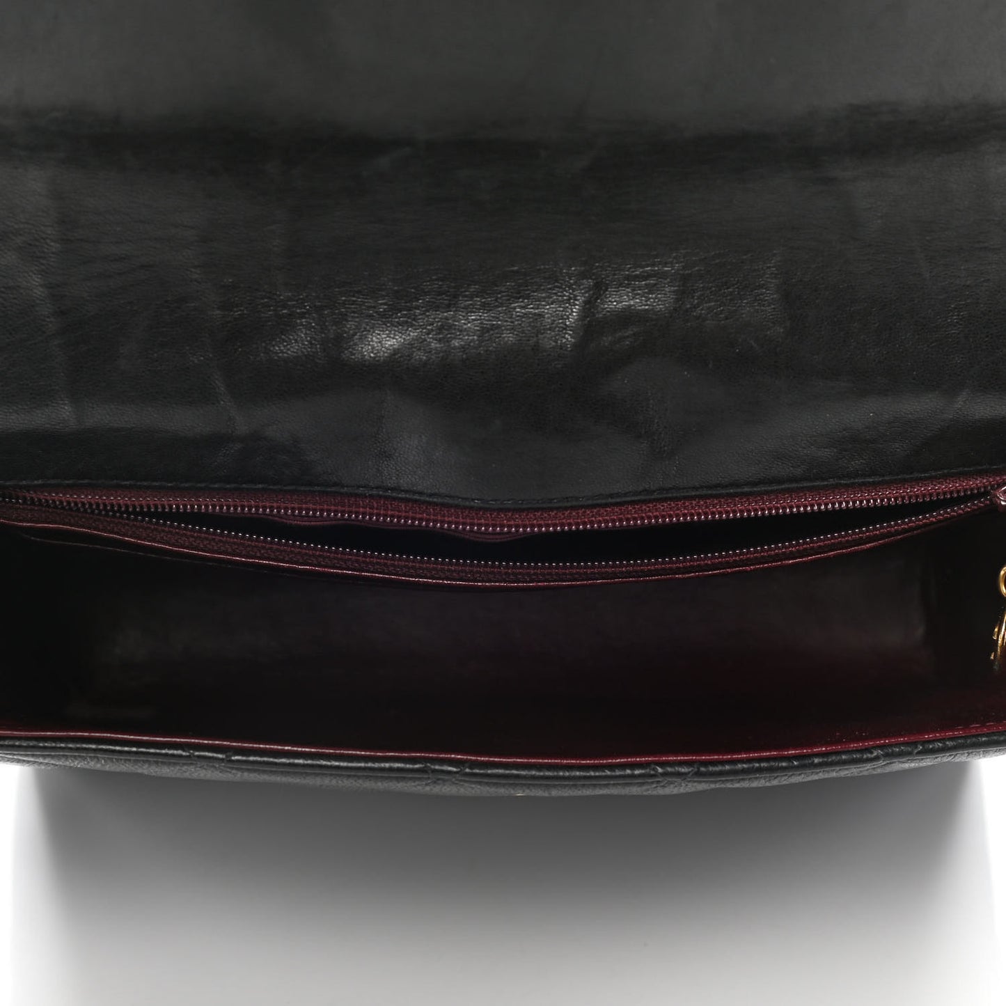 Lambskin Quilted CC Single Flap Shoulder Bag Black