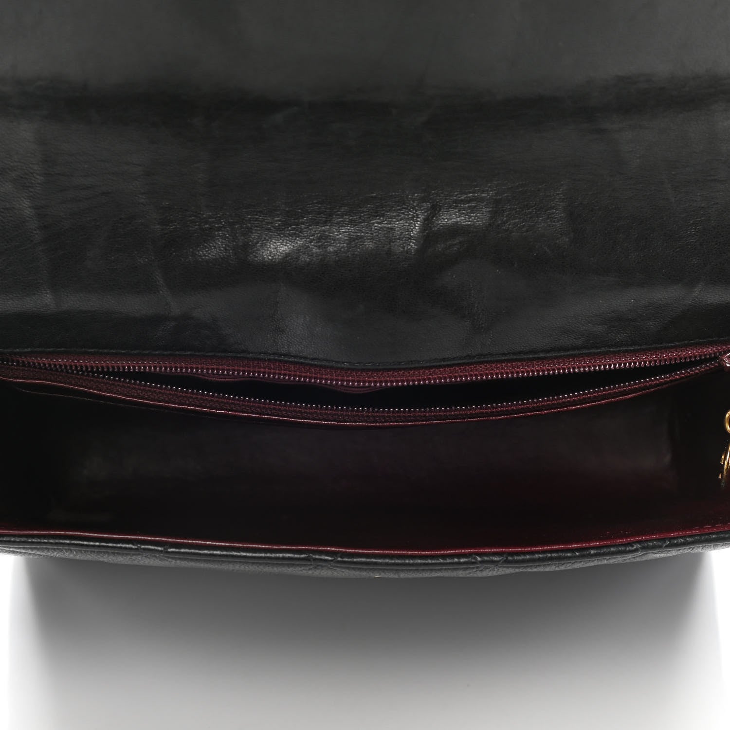 Chanel Lambskin Quilted CC Single Flap Shoulder Bag Black 5 of 10