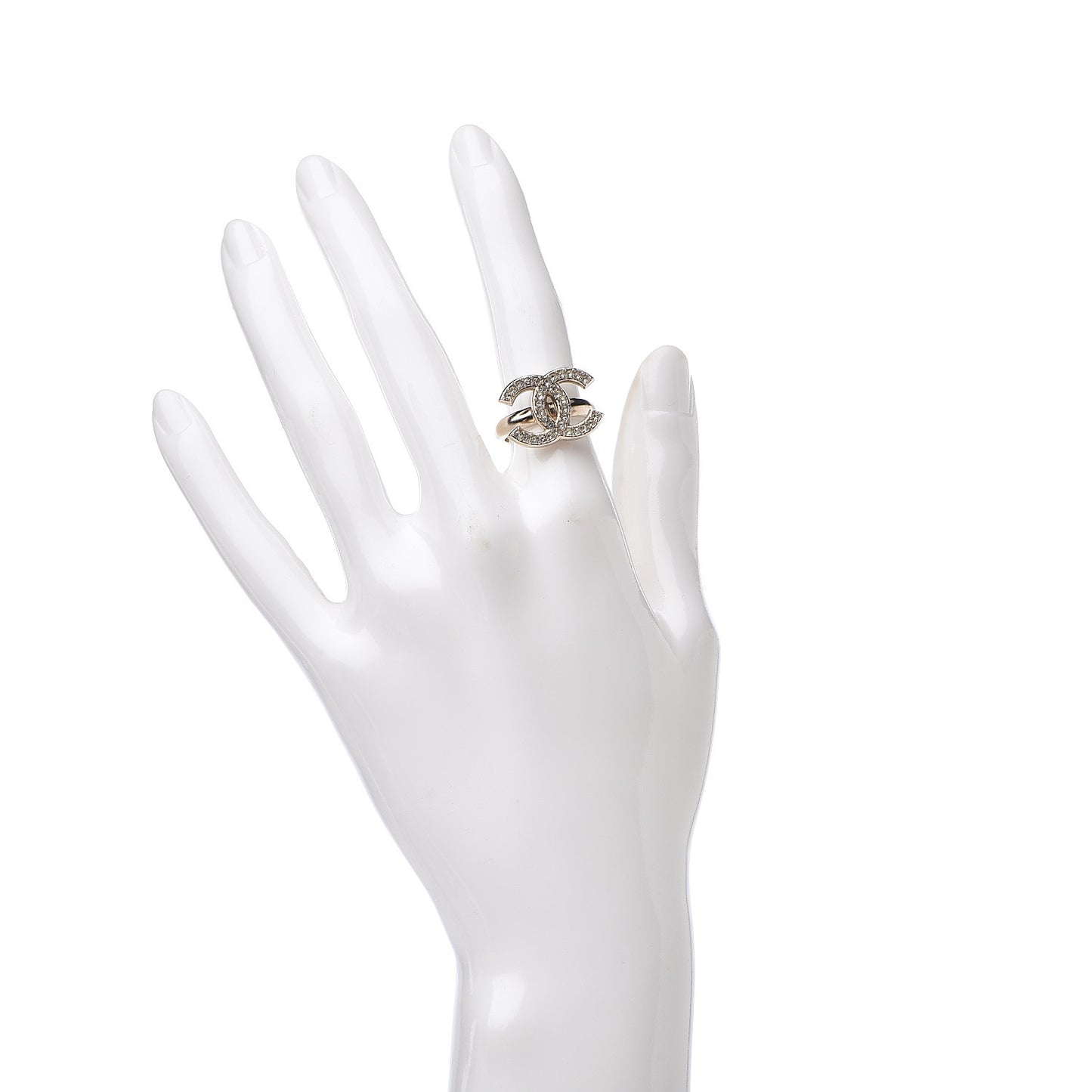 Crystal CC Ring 49 4.75 Gold