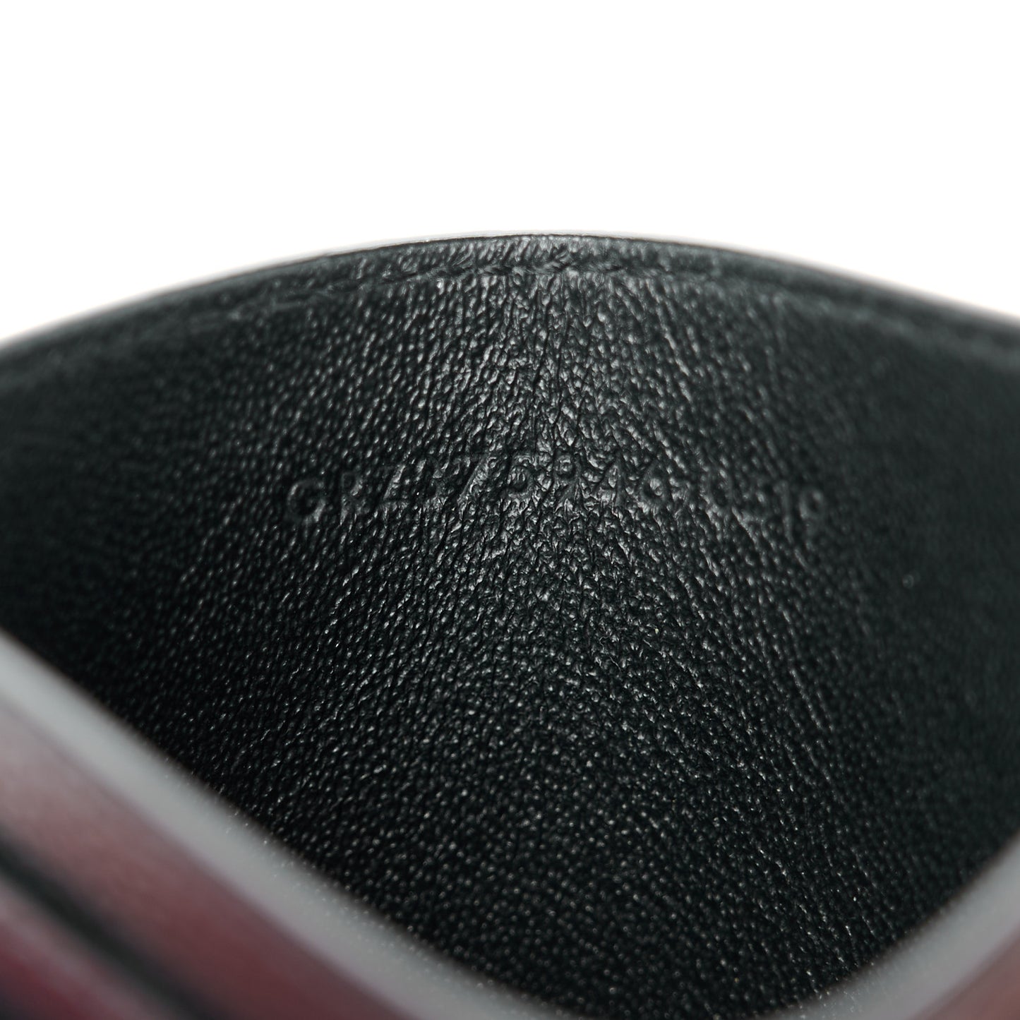 Calfskin Zebra Print Credit Card Case Fuchsia Black