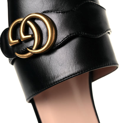 Gucci Malaga Kid GG Marmont Flat Slide Sandals 36 Black 31 of 36