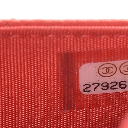 Chanel Caviar Quilted CC Filigree Wallet On Chain WOC Red 7 of 11