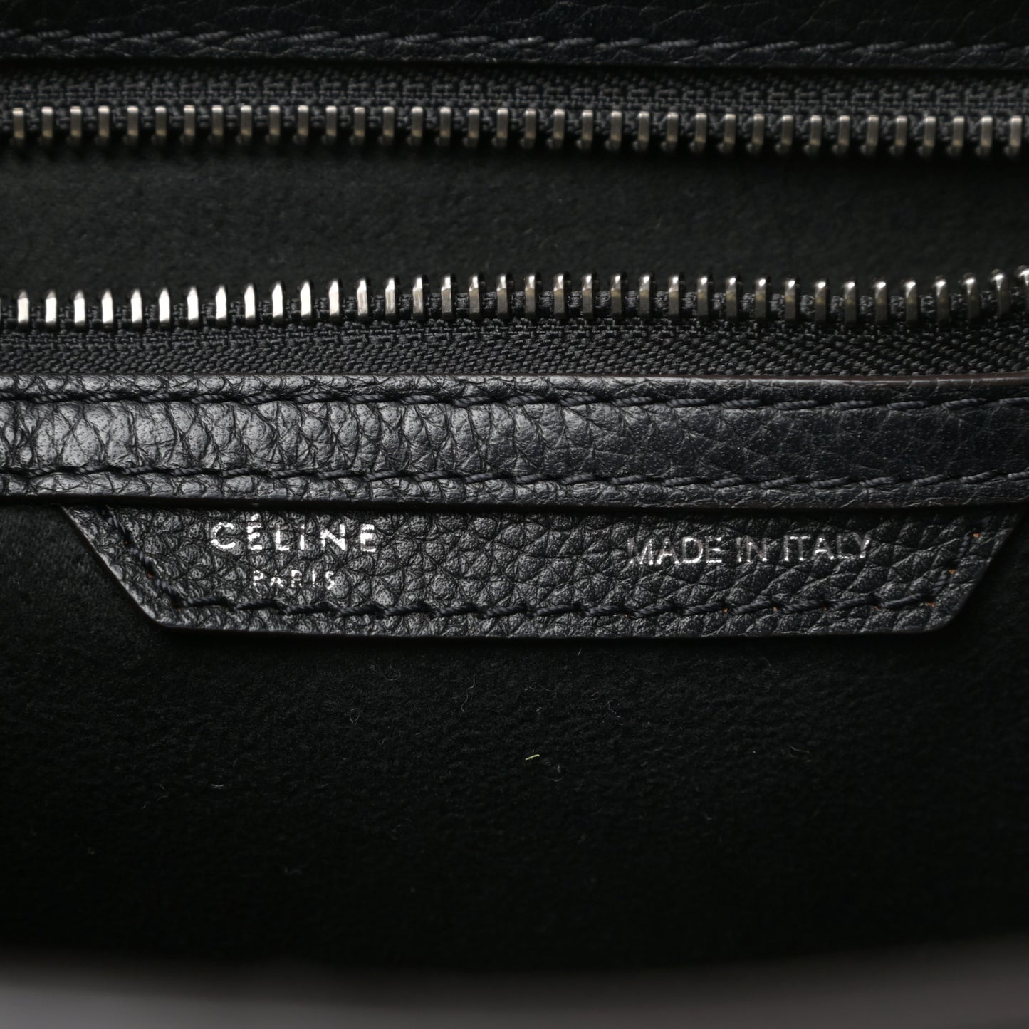 Drummed Calfskin Micro Luggage Black