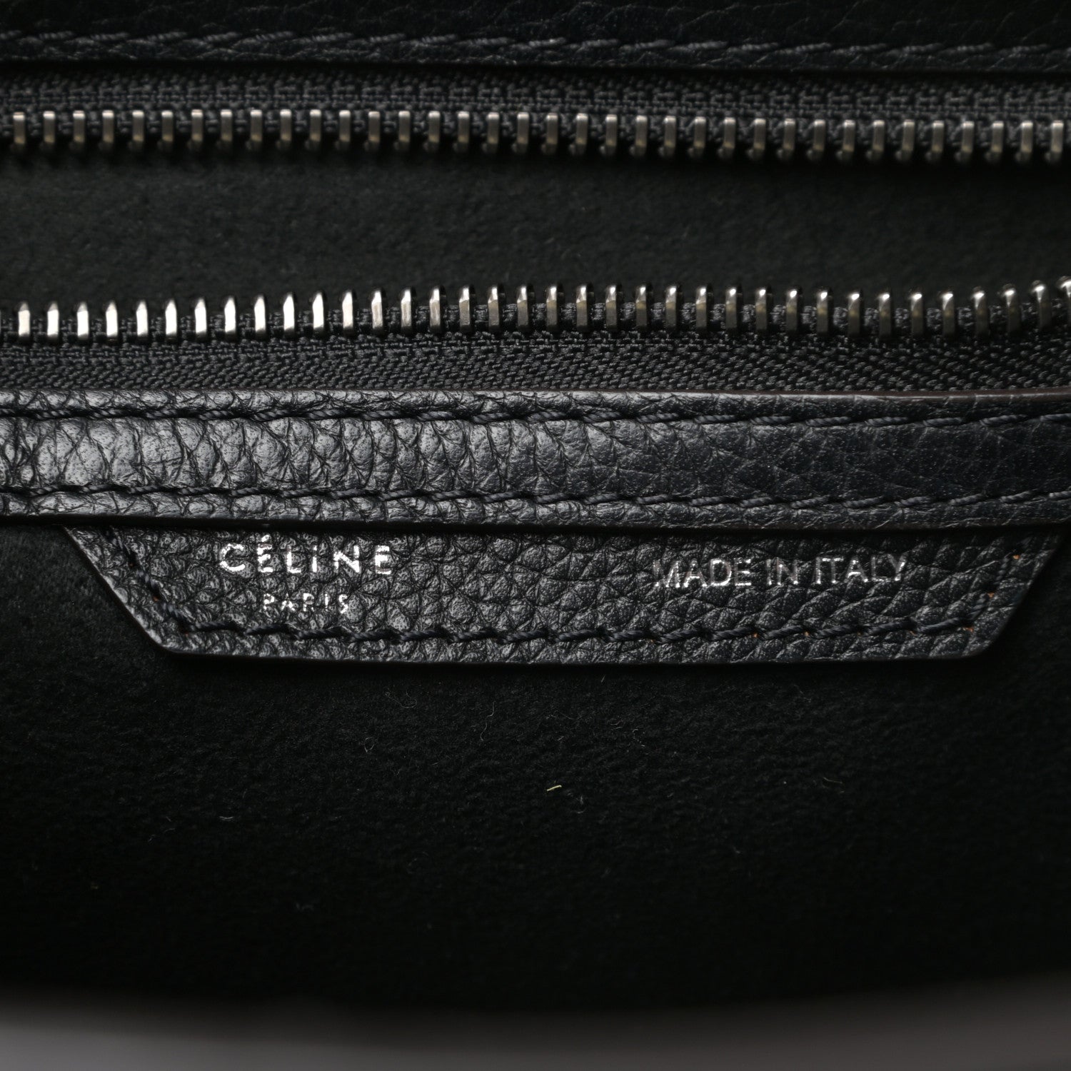 Celine Drummed Calfskin Micro Luggage Black 6 of 8