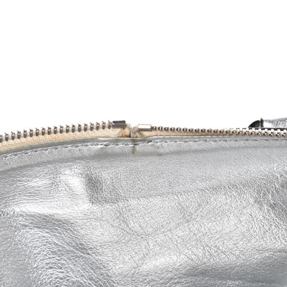 Dolce & Gabbana Distressed Calfskin Ruffled Miss Rouche Satchel White Silver 11 of 17