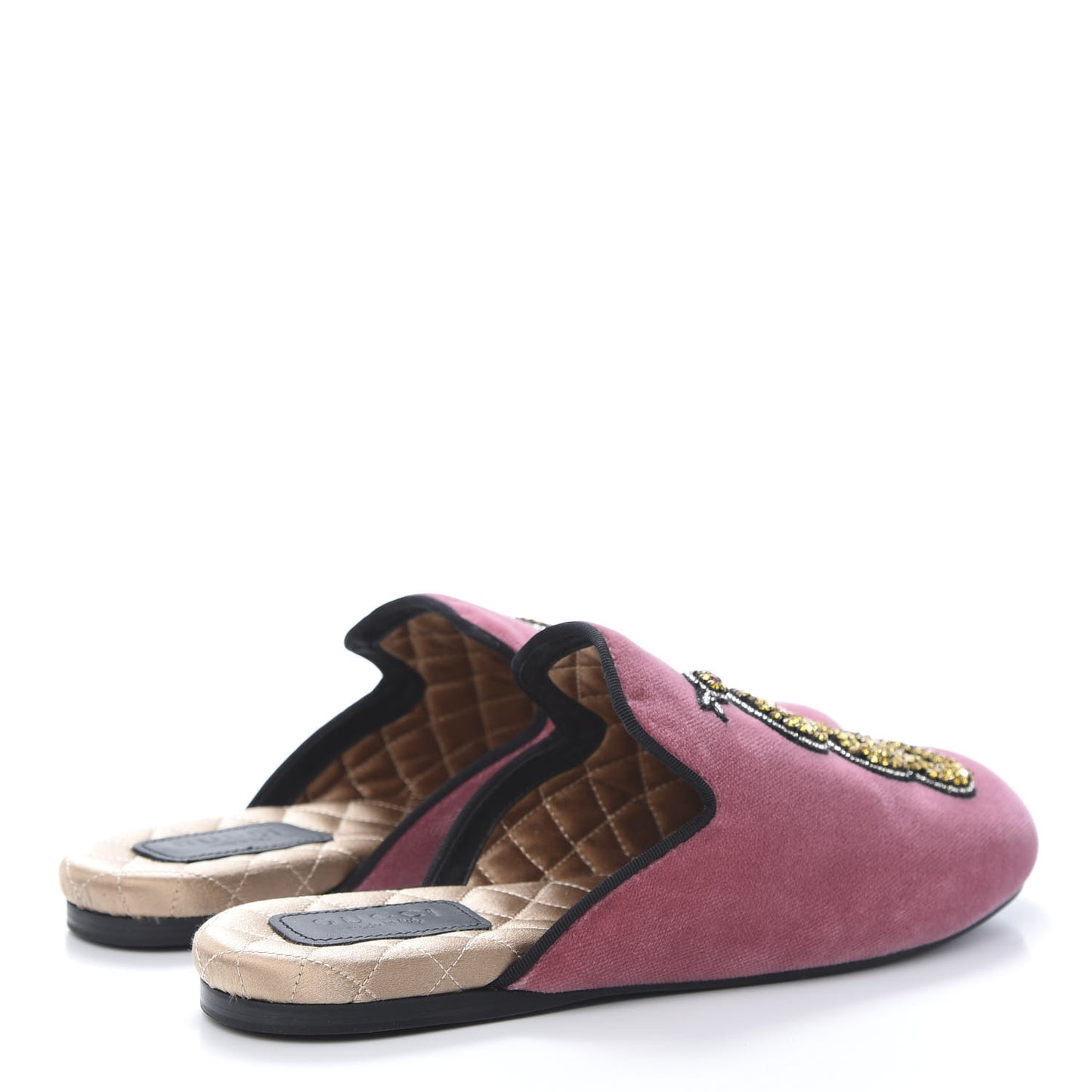 Velvet Crystal Snake Embroidered Womens Slippers 35 Tibet Red Black