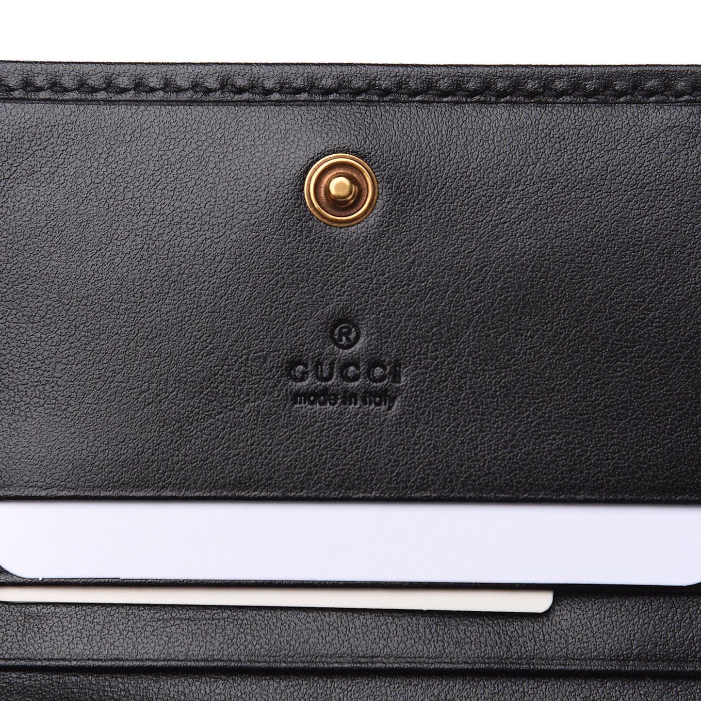 Calfskin Matelasse GG Marmont Card Case Wallet Black
