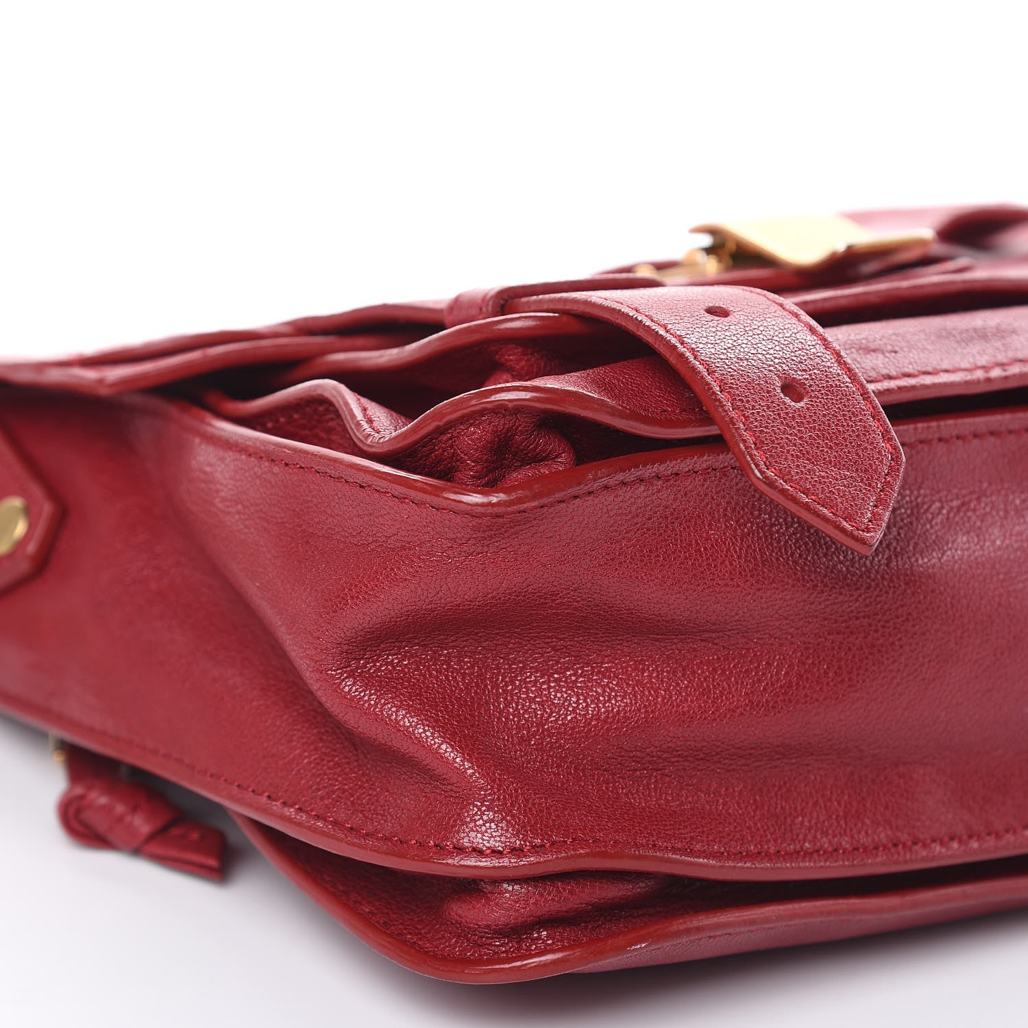 Proenza Schouler Lambskin PS1 Pouch Messenger Bag Burgundy 11 of 11