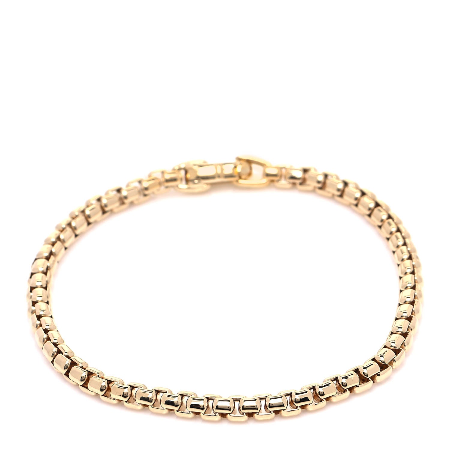 David Yurman 18K Yellow Gold 4mm Bel Aire Chain Bracelet 1 of 6
