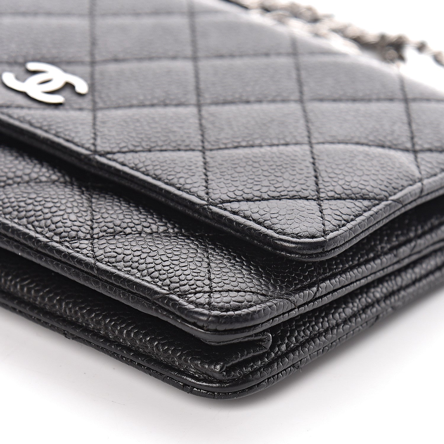 Chanel Caviar Quilted Wallet On Chain WOC Black 11 of 12