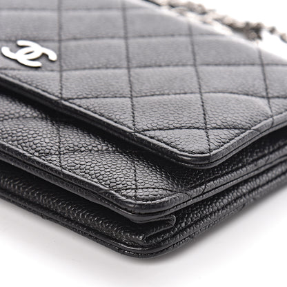 Chanel Caviar Quilted Wallet On Chain WOC Black 11 of 12