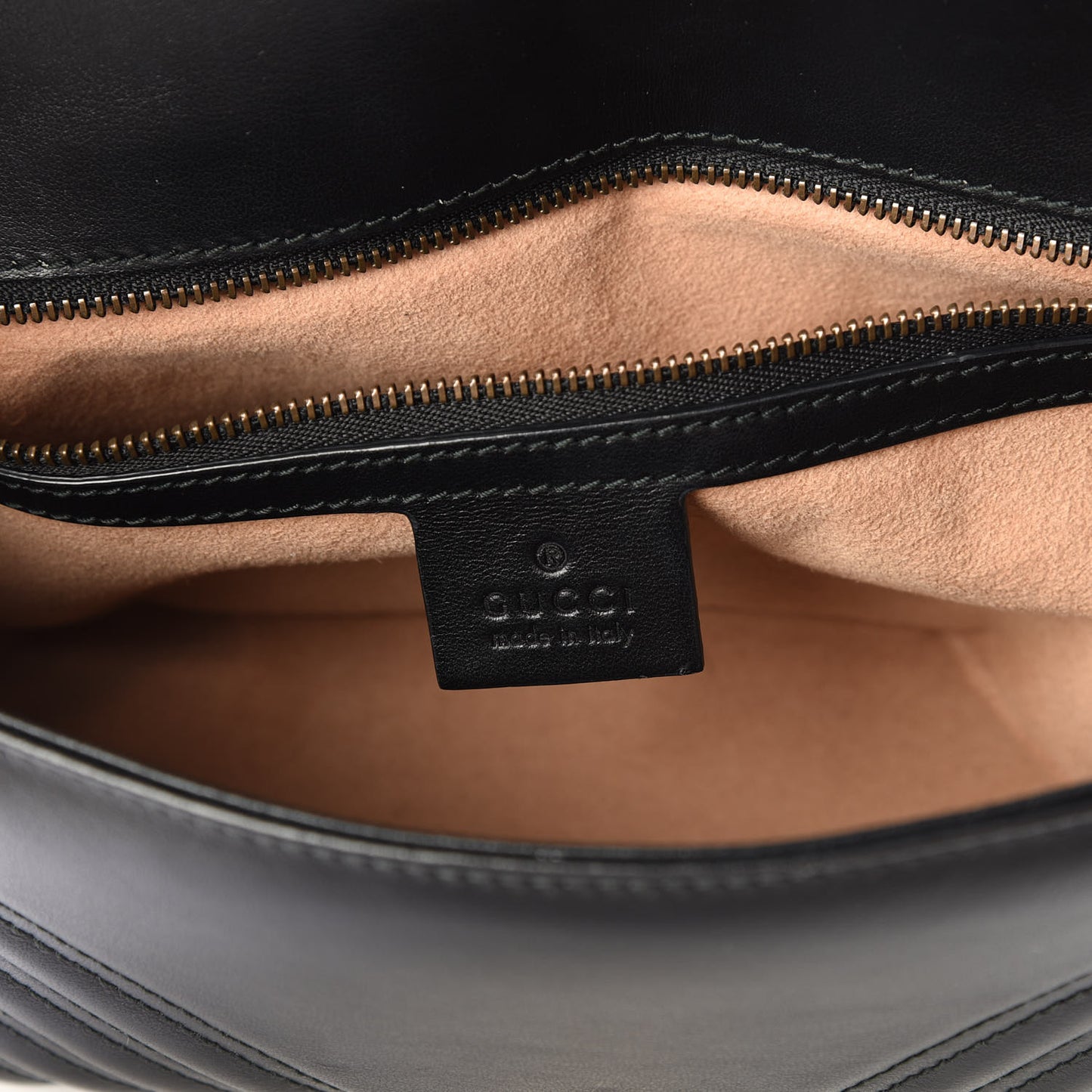 Calfskin Matelasse Small GG Marmont Shoulder Bag Black