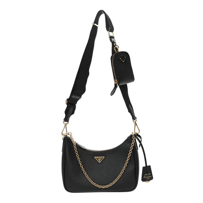 Prada Saffiano Lux Re-Edition 2005 Shoulder Bag Black 1 of 10