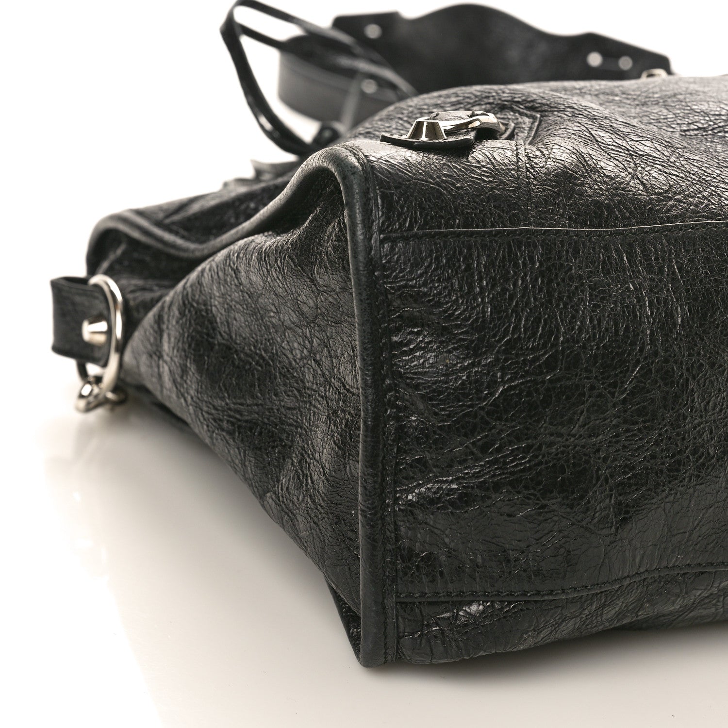 Balenciaga Chevre Silver Metallic Edge Hardware City Black 10 of 12