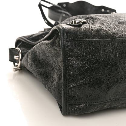 Balenciaga Chevre Silver Metallic Edge Hardware City Black 10 of 12