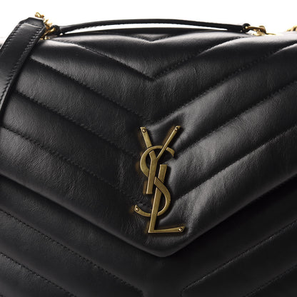 Saint Laurent Calfskin Y Quilted Monogram Medium Loulou Chain Satchel Black 12 of 12
