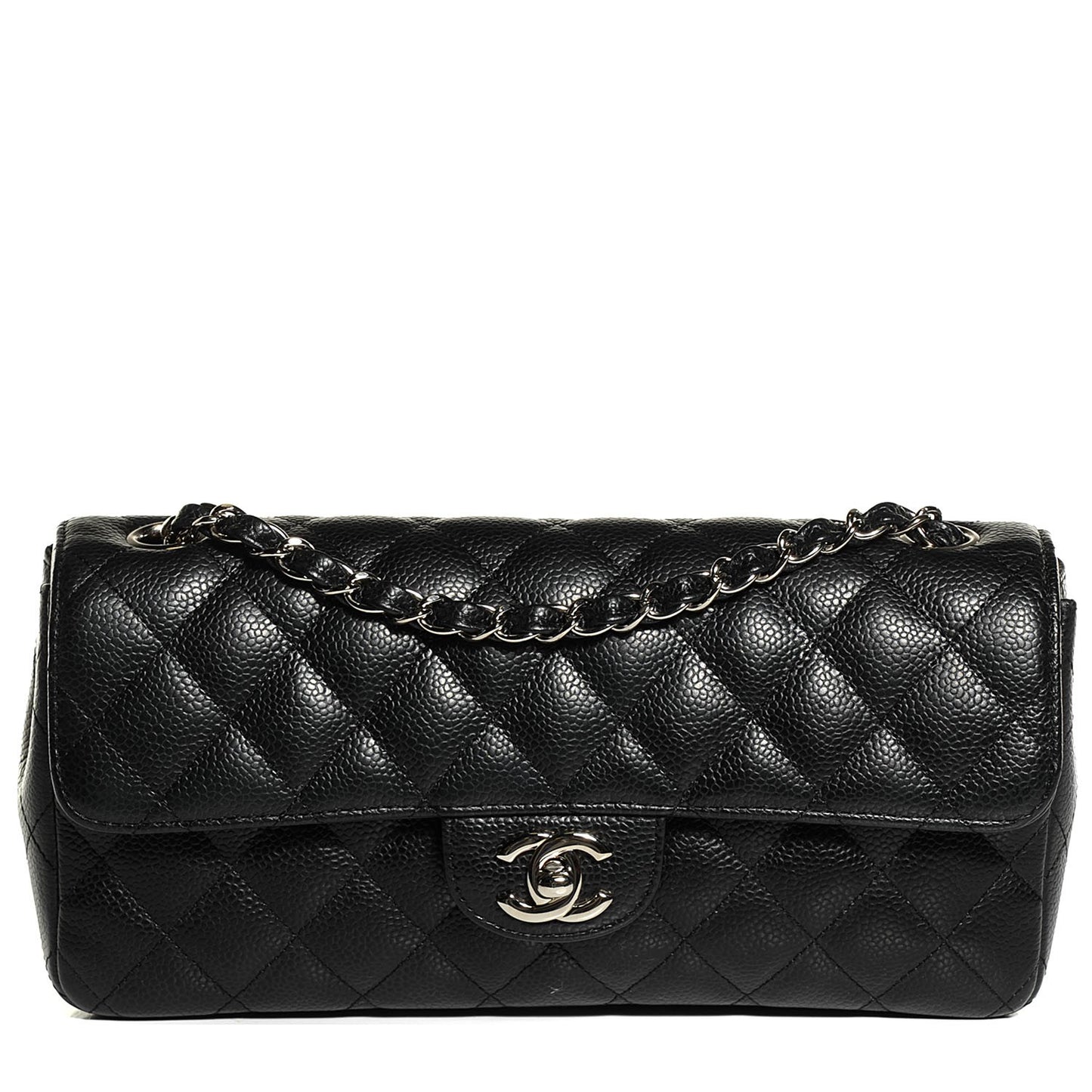 Caviar Quilted East West Flap Black
